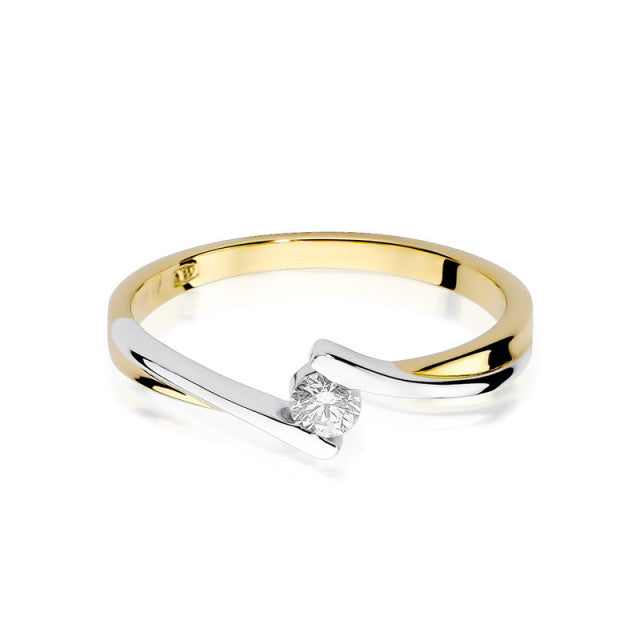 Inel Aur 14K cu Diamant Natural 0.10 ct, imaginea 2 din 11