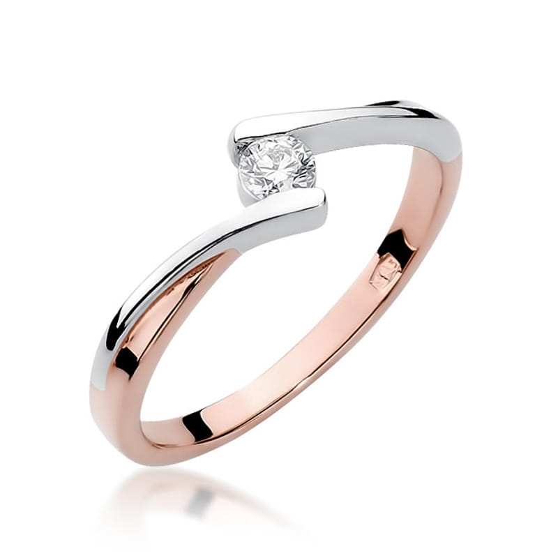 Inel Aur 14K cu Diamant Natural 0.10 ct, imaginea 8 din 11