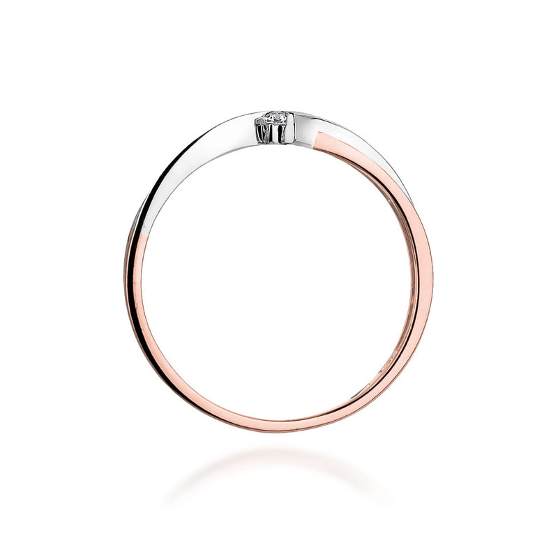 Inel Aur 14K cu Diamant Natural 0.04 ct, imaginea 10 din 11
