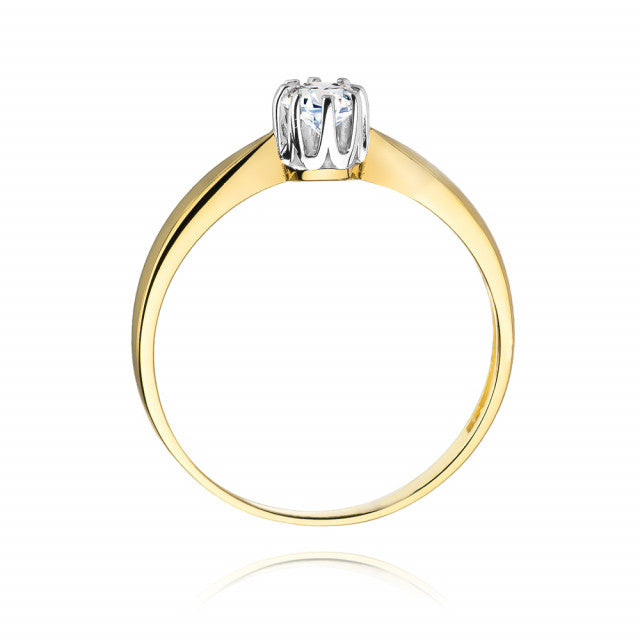 Inel Aur 14K cu Diamant Natural 0.15 ct, imaginea 3 din 11