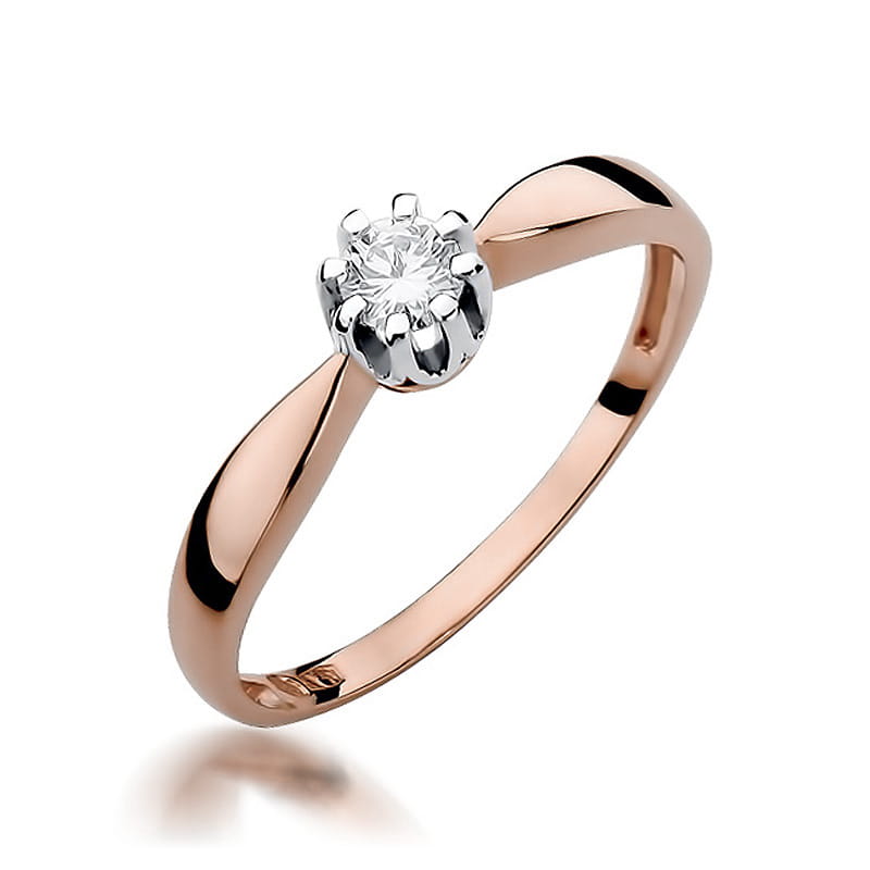 Inel Aur 14K cu Diamant Natural 0.15 ct, imaginea 8 din 11