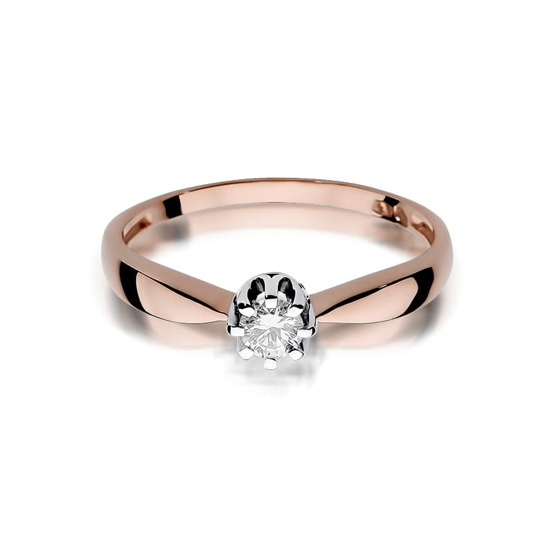Inel Aur 14K cu Diamant Natural 0.15 ct, imaginea 9 din 11