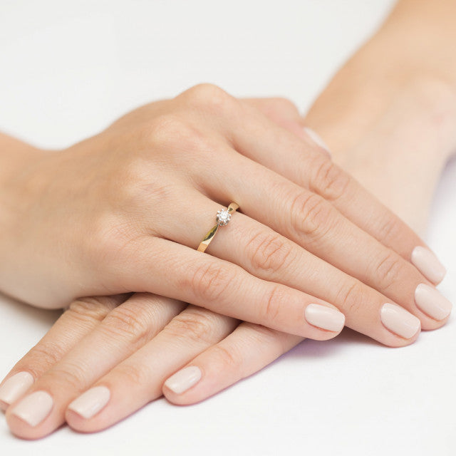 Inel Aur 14K cu Diamant Natural 0.30 ct, imaginea 7 din 10