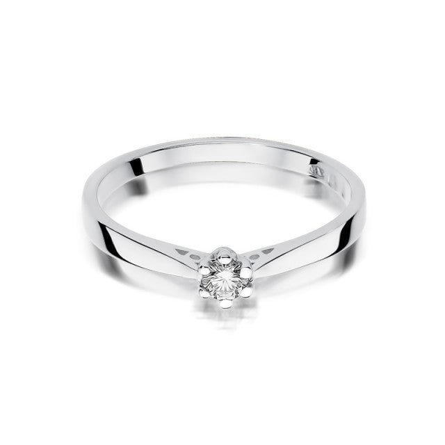 Inel Aur 14K cu Diamant Natural 0.10 ct, imaginea 5 din 11