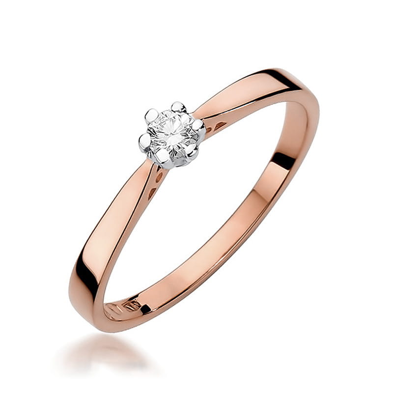 Inel Aur 14K cu Diamant Natural 0.10 ct, imaginea 8 din 11
