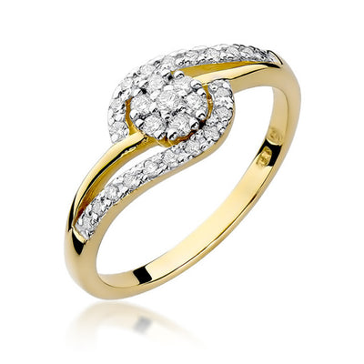 Inel Aur 14K cu Diamante Naturale 0.17 ct