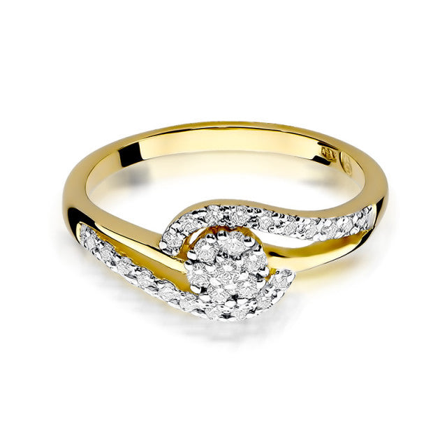 Inel Aur 14K cu Diamante Naturale 0.17 ct, imaginea 2 din 11