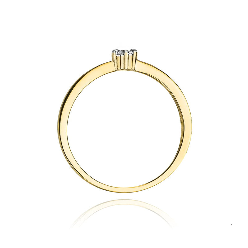 Inel Aur 14K cu Diamante Naturale 0.04 ct, imaginea 3 din 11