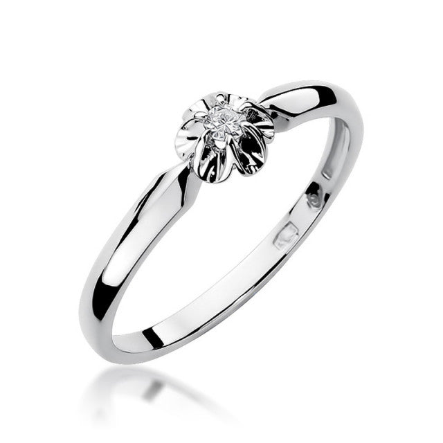 Inel Aur 14K cu Diamant Natural 0.04 ct, imaginea 4 din 11