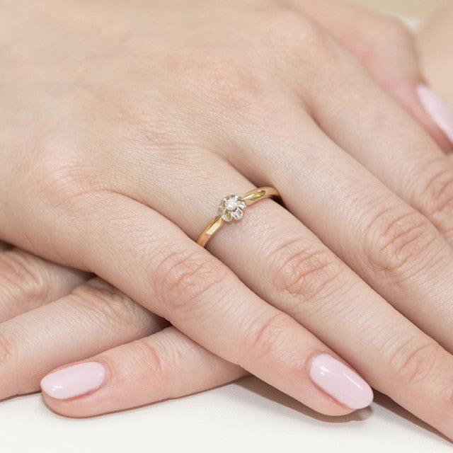 Inel Aur 14K cu Diamant Natural 0.04 ct, imaginea 5 din 11
