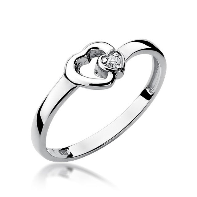 Inel Aur 14K cu Diamant Natural 0.02 ct, imaginea 4 din 11