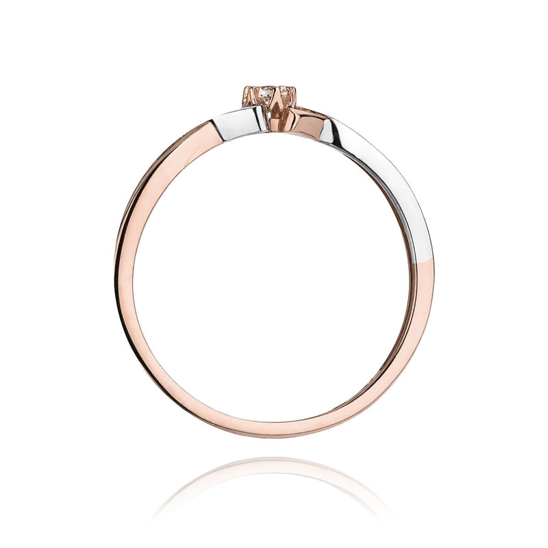 Inel Aur 14K cu Diamant Natural 0.04 ct, imaginea 10 din 11