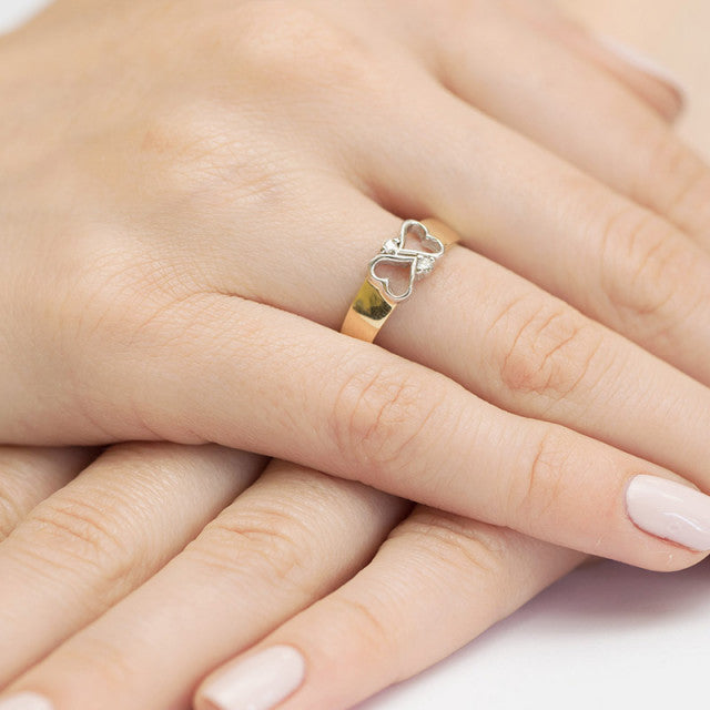 Inel Aur 14K cu Diamante Naturale 0.04 ct, imaginea 7 din 11