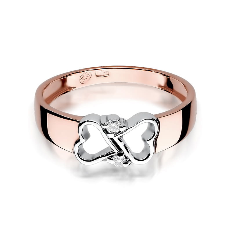 Inel Aur 14K cu Diamante Naturale 0.04 ct, imaginea 9 din 11