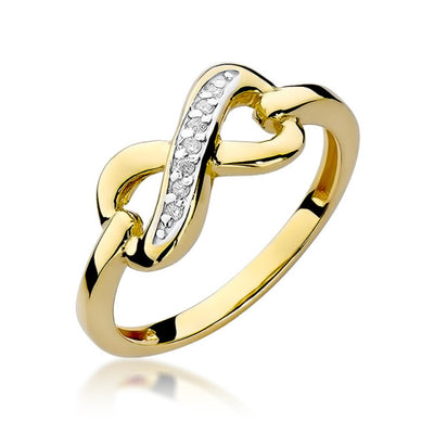 Inel Aur 14K cu Diamante Naturale 0.04 ct