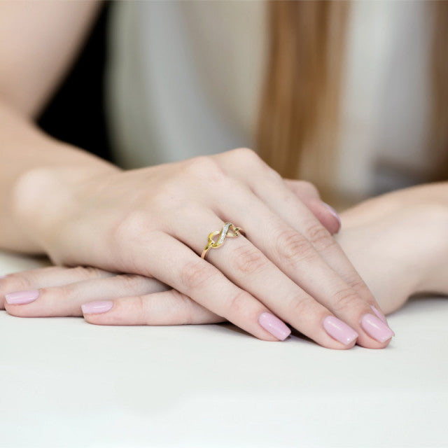 Inel Aur 14K cu Diamante Naturale 0.04 ct, imaginea 7 din 11