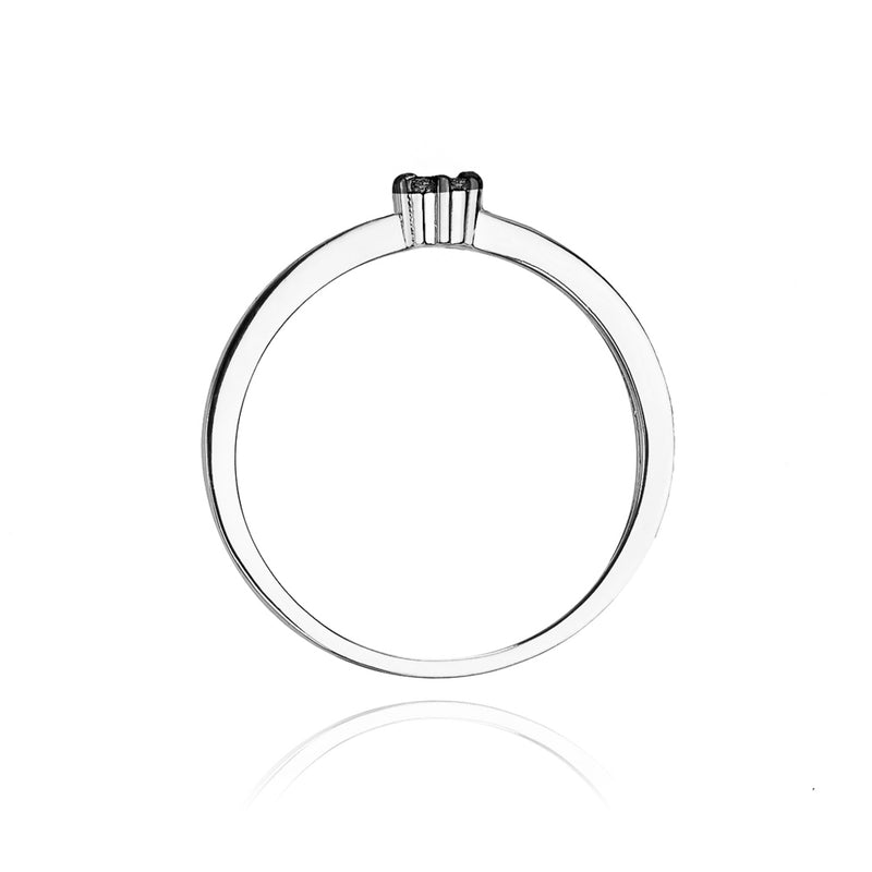 Inel Aur 14K cu Diamante Naturale Negre 0.04 ct, imaginea 6 din 11
