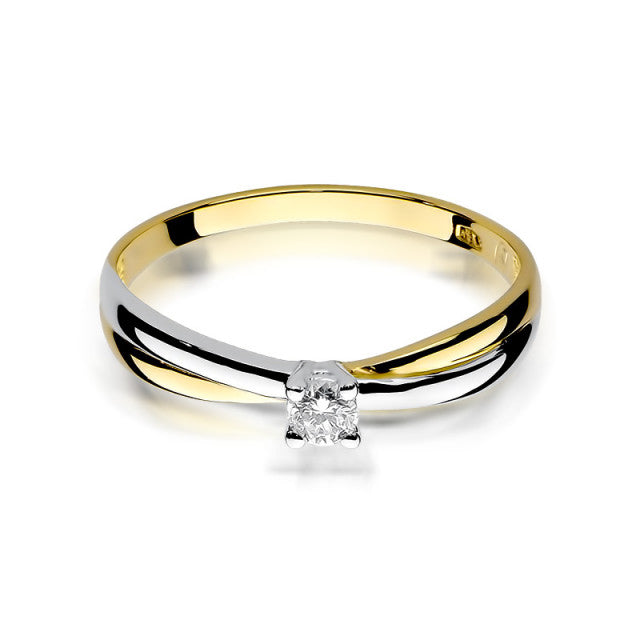 Inel Aur 14K cu Diamant Natural 0.08 ct, imaginea 2 din 9