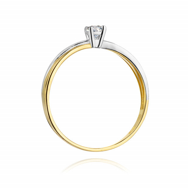 Inel Aur 14K cu Diamant Natural 0.08 ct, imaginea 3 din 9