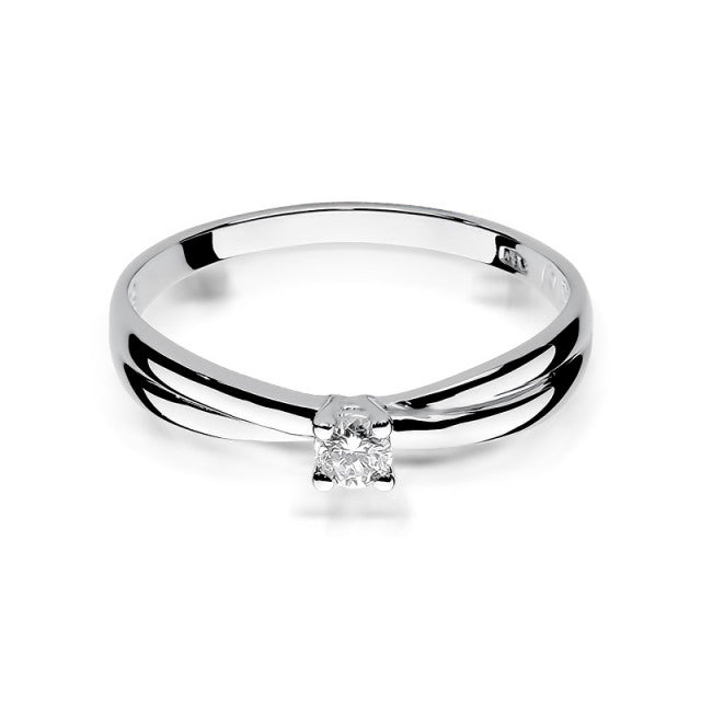 Inel Aur 14K cu Diamant Natural 0.08 ct, imaginea 5 din 9