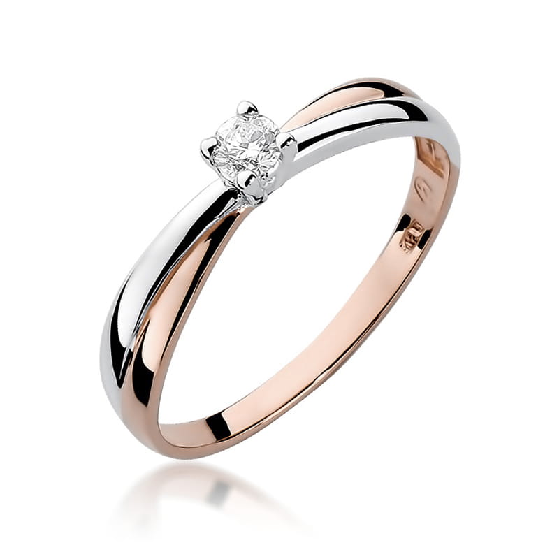 Inel Aur 14K cu Diamant Natural 0.08 ct, imaginea 7 din 9