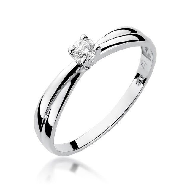 Inel Aur 14K cu Diamant Natural 0.10 ct, imaginea 4 din 9