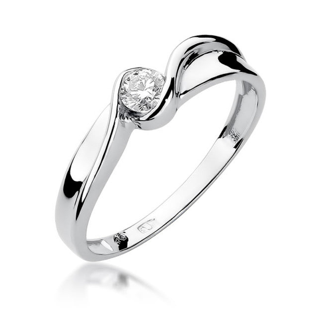 Inel Aur 14K cu Diamant Natural 0.15 ct, imaginea 4 din 11