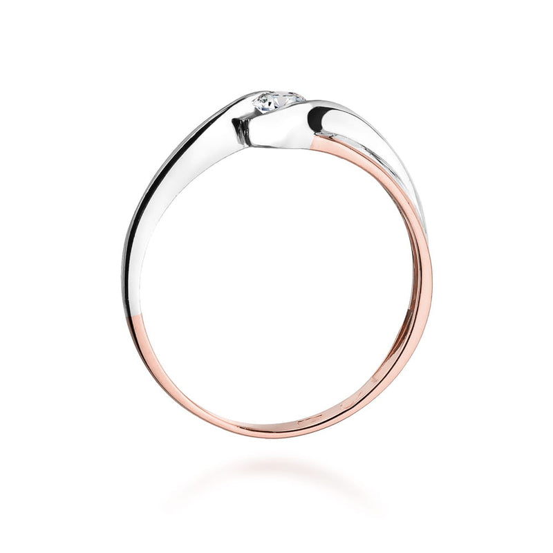 Inel Aur 14K cu Diamant Natural 0.15 ct, imaginea 10 din 11