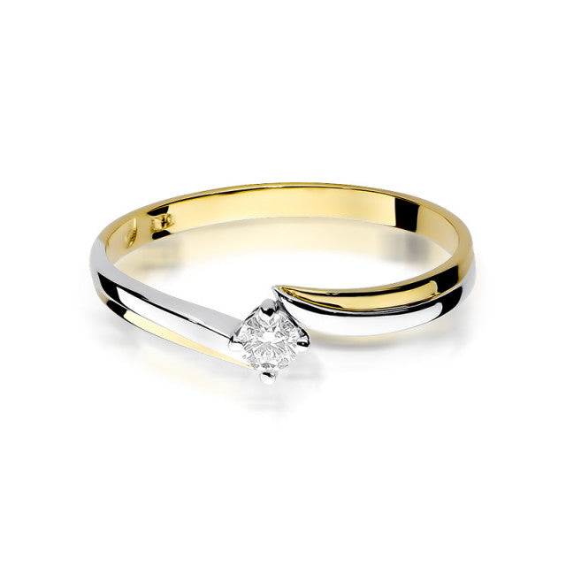 Inel Aur 14K cu Diamant Natural 0.08 ct, imaginea 2 din 10