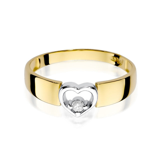 Inel Aur 14K cu Diamant Natural 0.04 ct, imaginea 2 din 11