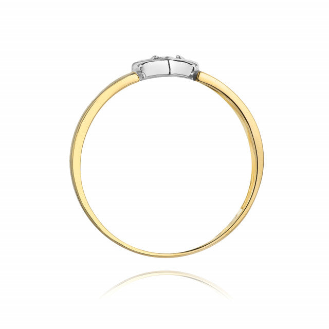 Inel Aur 14K cu Diamant Natural 0.04 ct, imaginea 3 din 11