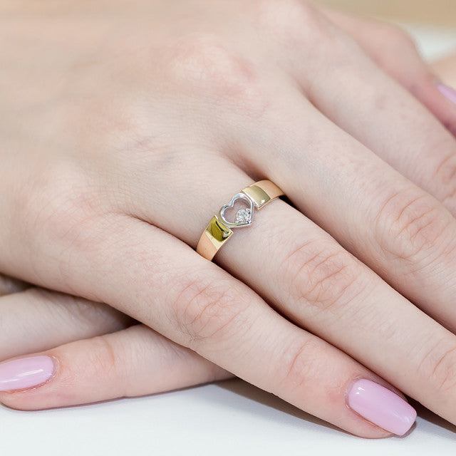 Inel Aur 14K cu Diamant Natural 0.04 ct, imaginea 7 din 11