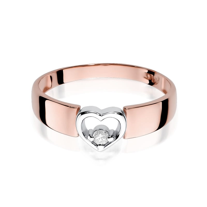 Inel Aur 14K cu Diamant Natural 0.04 ct, imaginea 10 din 11