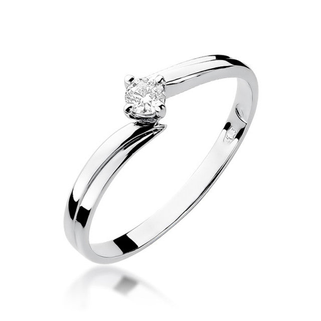 Inel Aur 14K cu Diamant Natural 0.10 ct, imaginea 4 din 10