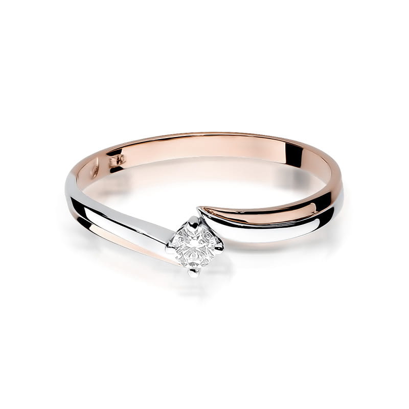 Inel Aur 14K cu Diamant Natural 0.10 ct, imaginea 8 din 10