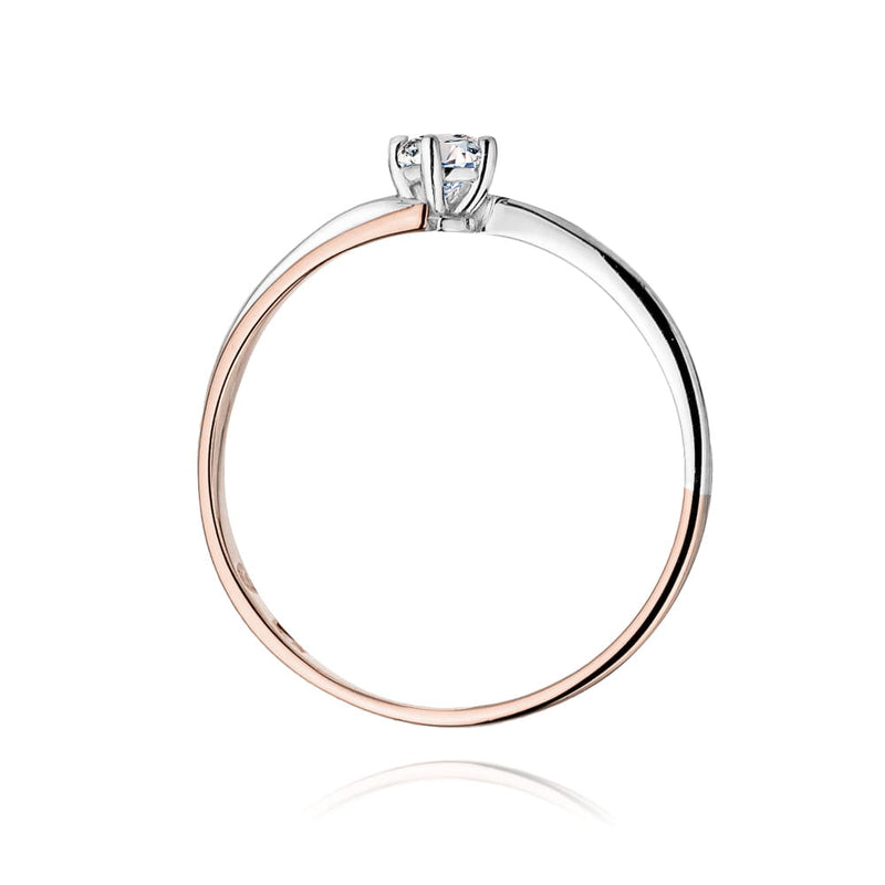 Inel Aur 14K cu Diamant Natural 0.10 ct, imaginea 9 din 10