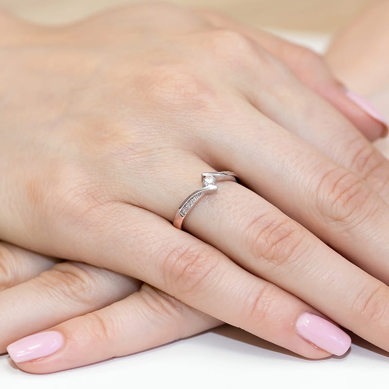 Inel Aur 14K cu Diamante Naturale 0.16 ct, imaginea 11 din 11