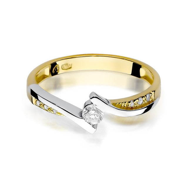 Inel Aur 14K cu Diamante Naturale 0.16 ct, imaginea 2 din 11