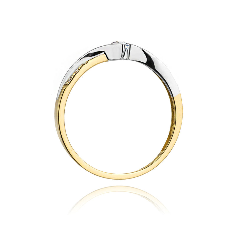Inel Aur 14K cu Diamante Naturale 0.16 ct, imaginea 3 din 11