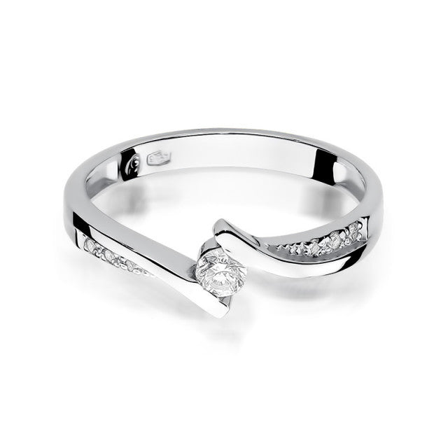 Inel Aur 14K cu Diamante Naturale 0.16 ct, imaginea 5 din 11