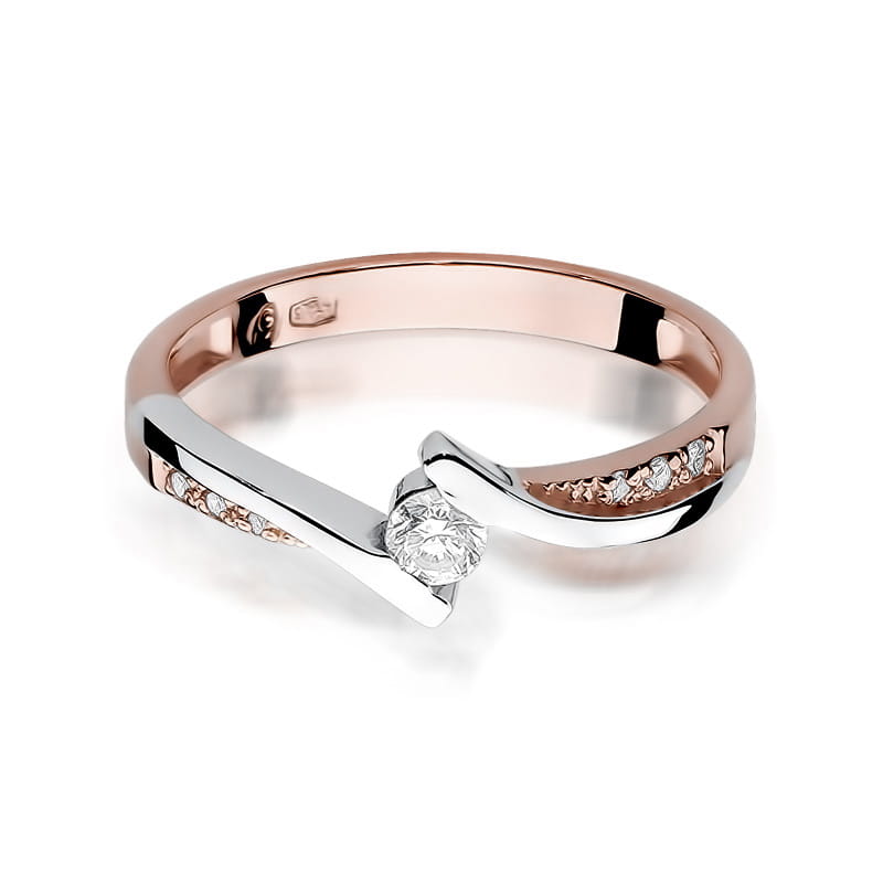 Inel Aur 14K cu Diamante Naturale 0.16 ct, imaginea 9 din 11