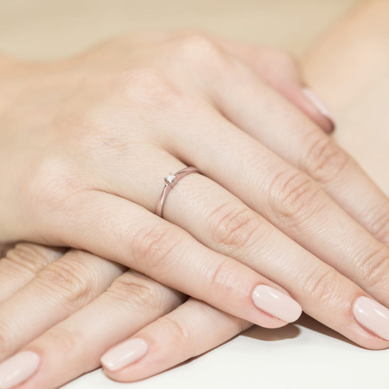 Inel Aur 14K cu Diamant Natural 0.03 ct, imaginea 11 din 11