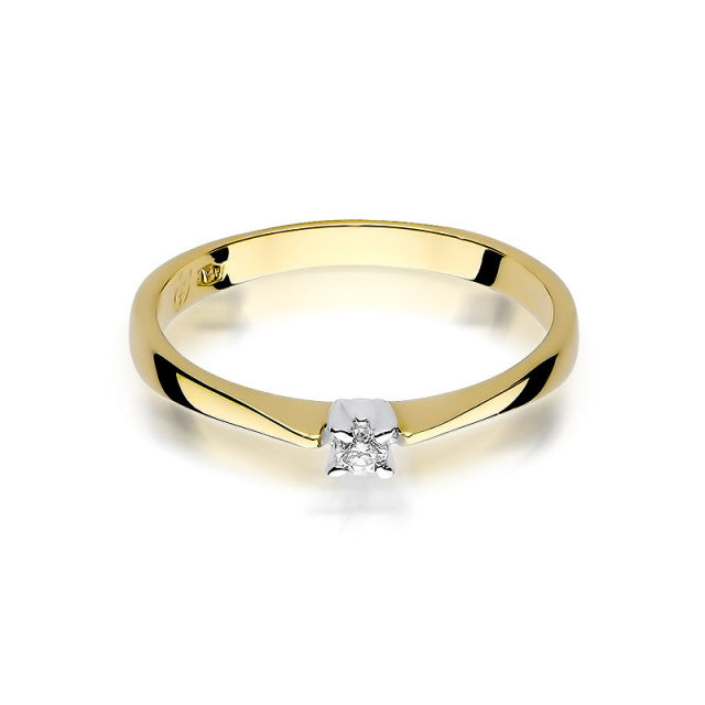 Inel Aur 14K cu Diamant Natural 0.03 ct, imaginea 2 din 11