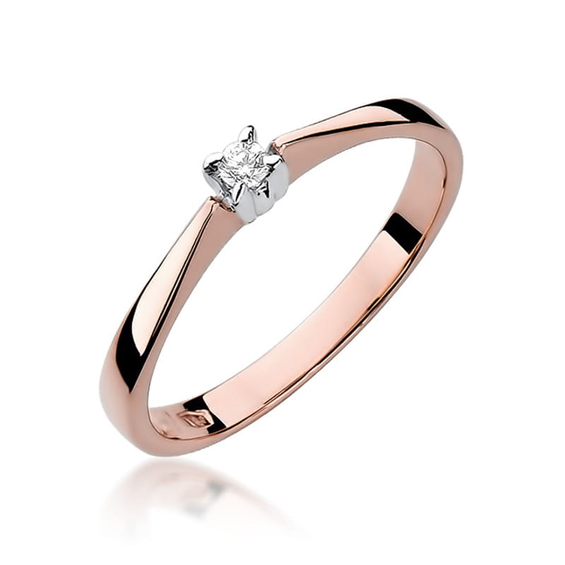 Inel Aur 14K cu Diamant Natural 0.03 ct, imaginea 8 din 11