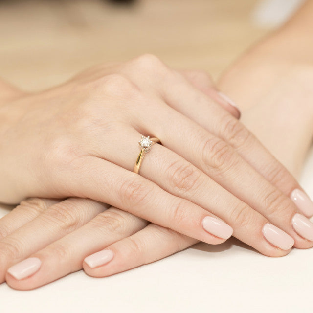 Inel Aur 14K cu Diamant Natural 0.30 ct, imaginea 7 din 11