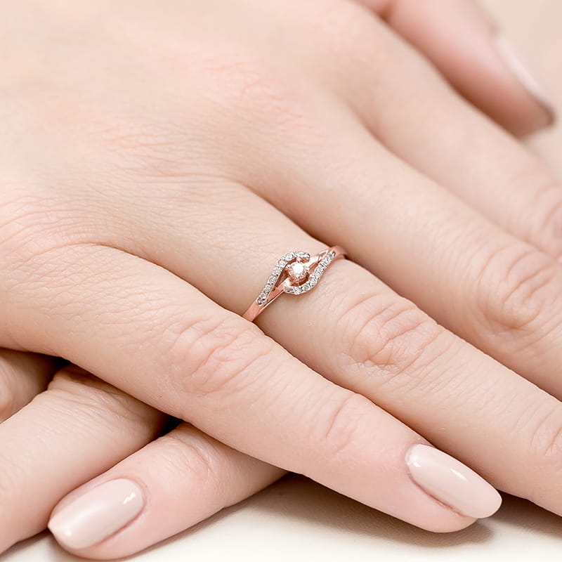 Inel Aur 14K cu Diamante Naturale 0.11 ct, imaginea 11 din 11