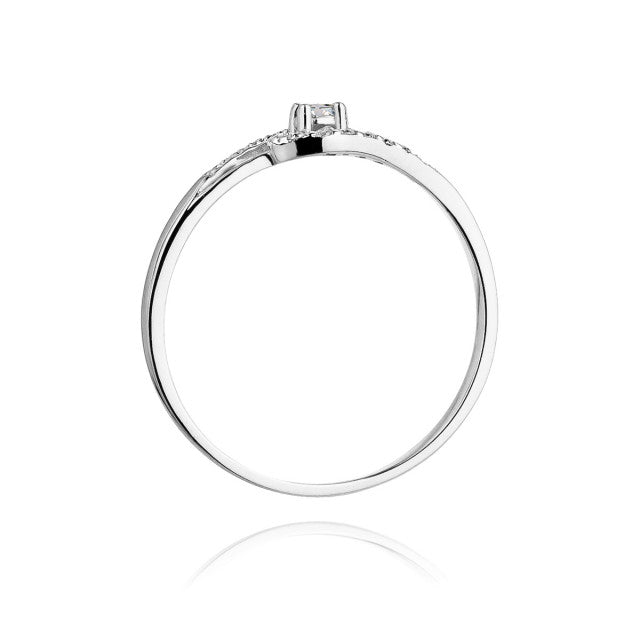 Inel Aur 14K cu Diamante Naturale 0.11 ct, imaginea 6 din 11
