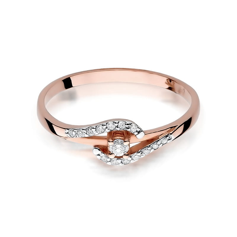 Inel Aur 14K cu Diamante Naturale 0.11 ct, imaginea 9 din 11
