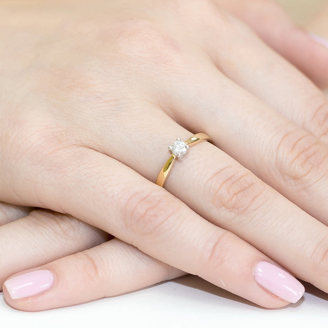 Inel Aur 14K cu Diamant Natural 0.20 ct, imaginea 7 din 11