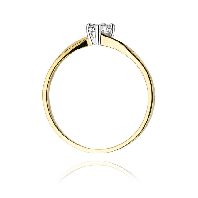 Inel Aur 14K cu Diamant Natural 0.20 ct, imaginea 3 din 11